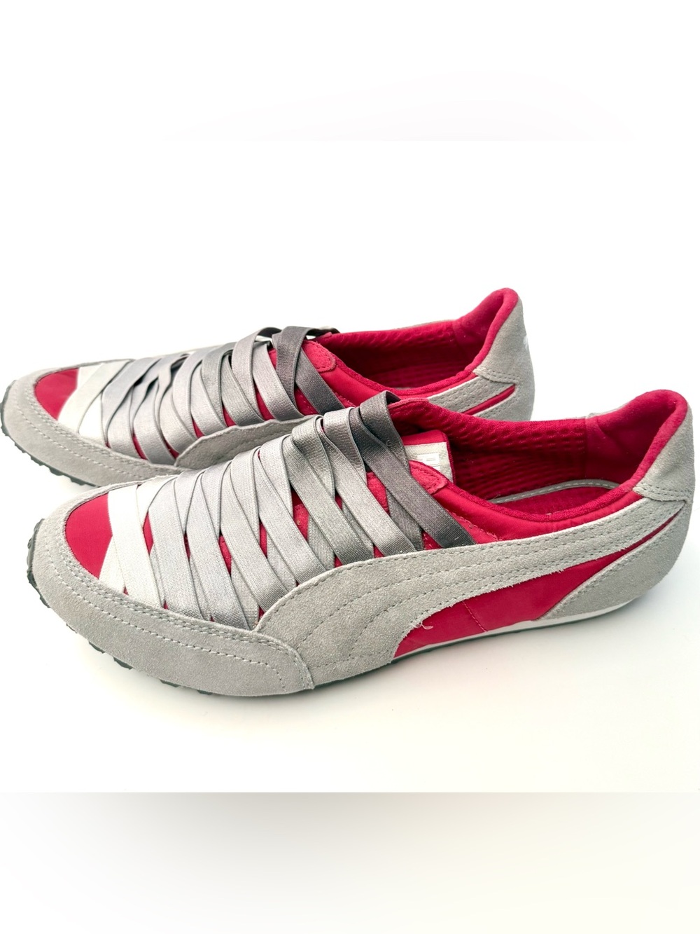 Puma Imani Lace Up Ballet Slip On Sneakers Suede Size 8 Y2K 90s